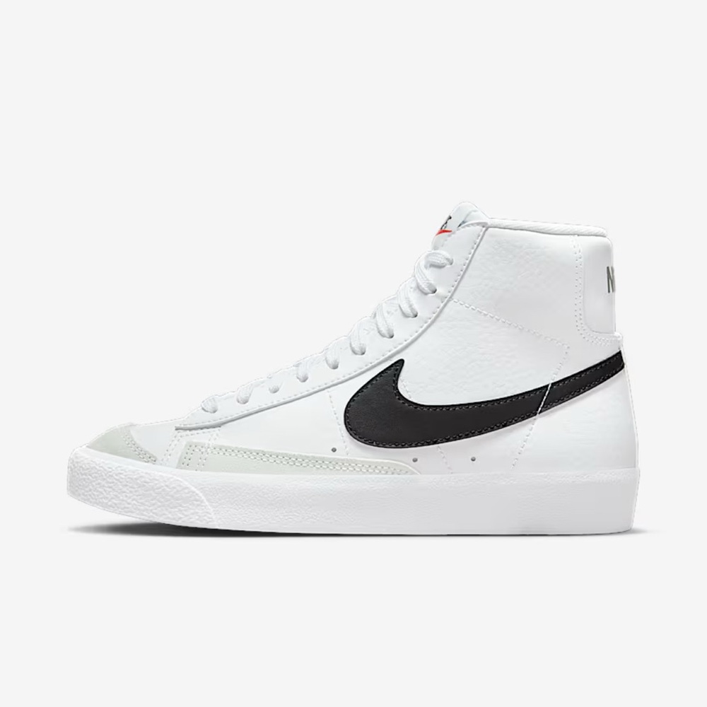 Nike Blazer Mid White and Black Sneakers - Picture 2 of 8